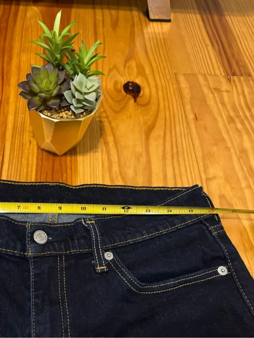 Levi's 511 Jeans Mens 33x34 Blue Slim Tapered Dark Wash Denim Zip Fly Casual